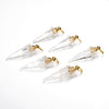 39X15MM Natural Rock Crystal Clear Quartz Gemstone Perfume Bottle Pendant Hexagon Healing Point, Essential Oil Bottle Beads 1 Bead (80017270-P73)
