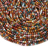 Natural Ocean Jasper Multi Color Gemstone Grade AAA Micro Faceted Round 3MM 4MM Loose Beads 15 inch Full Strand (P27)