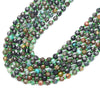 6MM Natural Turquoise Gemstone Faceted Prism Double Point Cut Loose Beads (D342)
