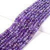 4X3MM Natural Amethyst Gemstone Grade AA Micro Faceted Rondelle Loose Beads (P35)