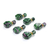 35X22X12MM Natural Zoisite Gemstone Perfume Bottle Pendant Faceted, Essential Oil Bottle Beads 1 Bead (80017235-P70)