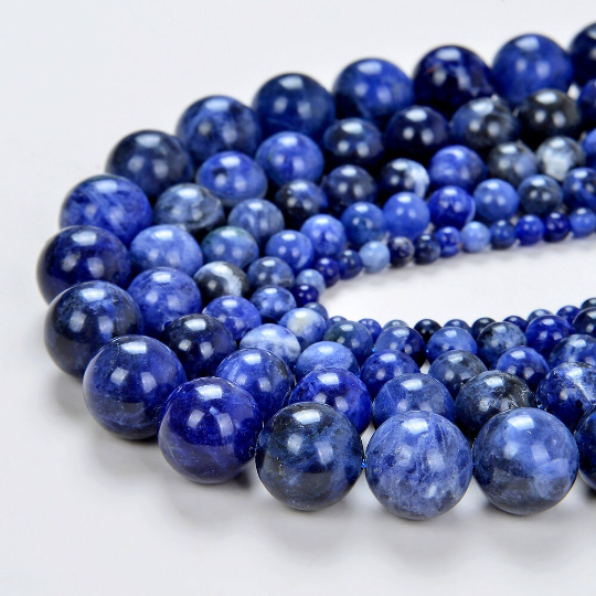 6mm Blueberry Sodalite Gemstone Grade AA Blue Round Loose Beads 15.5 inch Full Strand (90186323-729)