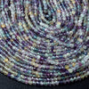 4MM Natural Multi Color Fluorite Gemstone Grade AAA Micro Faceted Round Loose Beads 15 inch Full Strand (80009376-P28)