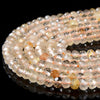 4X3MM Natural Golden Rutilated Quartz Gemstone Grade AA Micro Faceted Rondelle Loose Beads 15 inch Full Strand (80016399-P62)