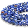 Natural Sodalite Gemstone Grade AAA Micro Faceted Round 5MM 6MM Loose Beads 15 inch Full Strand (P56)