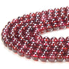 Natural Deep Red Garnet Gemstone Grade AAA Round 3MM 4MM Loose Beads 15 inch Full Strand (P60)