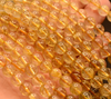 Golden Rutilated Quartz Gemstone Gold Grade AAA 4mm 5mm 6mm 7mm Round Loose Beads 15.5 inch Full Strand (466)