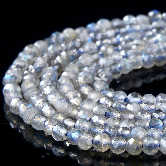 3MM Natural Labradorite Gemstone Grade AAA Micro Faceted Round Loose Beads 15 inch Full Strand (80016332-P57)