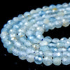 4MM Rare Argentina Lemurian Aquatine Calcite Gemstone Grade AAA Micro Faceted Round Loose Beads 15 inch Full Strand (80016827-P66)