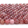 Natural Strawberry Quartz Gemstone Round 6MM 7MM 8MM 9MM 10MM Loose Beads (D291)