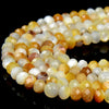 5X3MM Natural Golden Mother of Pearl Shell Gemstone Grade AAA Faceted Rondelle Loose Beads 15 inch Full Strand (80016859-D343)