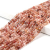 4MM Natural Strawberry Quartz Gemstone Grade AAA Micro Faceted Round Loose Beads 15 inch Full Strand (80017474-P78)