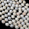 6MM Natural White Turquoise Gemstone Grade A Faceted Prism Double Point Cut Loose Beads (D213)