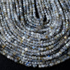 4MM Natural Labradorite Gemstone Grade A Micro Faceted Diamond Cut Cube Loose Beads (P41)