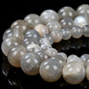Natural Gray Sunstone Gemstone Grade A Round 5MM 6MM 7MM 8MM 10MM Loose Beads (D392)