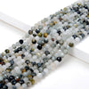 4MM Natural White Gray Eagle Eye Gemstone Grade A Micro Faceted Round Loose Beads 15.5 inch Full Strand (80009430-P32)