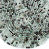 4MM Natural Green Phantom Quartz Gemstone Grade A Faceted Prism Double Point Cut Loose Beads (D341)
