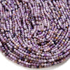 3MM Natural Purple Fluorite Gemstone Grade AA Micro Faceted Round Loose Beads 15 inch Full Strand (80016216-P50)