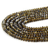 3X2MM Natural Golden Obsidian Gemstone Grade AAA Bicone Faceted Rondelle Saucer Loose Beads 15.5 inch Full Strand (80009469-P34)