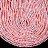 Natural Pink Opal Gemstone Grade AAA Micro Faceted Round 2MM 3MM Loose Beads 15 inch Full Strand (P77)