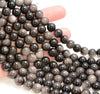 Genuine Silver Obsidian Gemstone Grade AAA Round 6mm 8mm 10mm 12mm Loose Beads (A264)