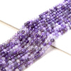 Natural Amethyst Gemstone Grade A Micro Faceted Round 2MM 4MM Loose Beads 15 inch Full Strand (P57)