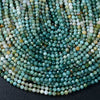 4MM Natural Green Ocean Jasper Gemstone Micro Faceted Round Loose Beads 15.5 inch Full Strand (80009379-P28)