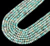 7X5MM Natural Peruvian Amazonite Gemstone Grade AA Faceted Rondelle Loose Beads (D345)