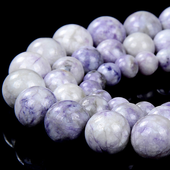 Natural Purple Tiffany Jasper Gemstone Grade AAA Round 5MM 6MM 8MM 10MM Loose Beads (D393)
