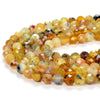 5MM Natural Yellow Opal Gemstone Grade A Micro Faceted Round Loose Beads 15.5 inch Full Strand (80009446-P33)