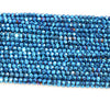 3x2mm Blue Hematite Gemstone Micro Faceted Rondelle Loose Beads 15.5 inch Full Strand (80007529-A263)
