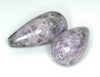 50X25mm Purple White Lepidolite Gemstone Grade AA Teardrop Loose Beads 2 Beads (90187961-708B)