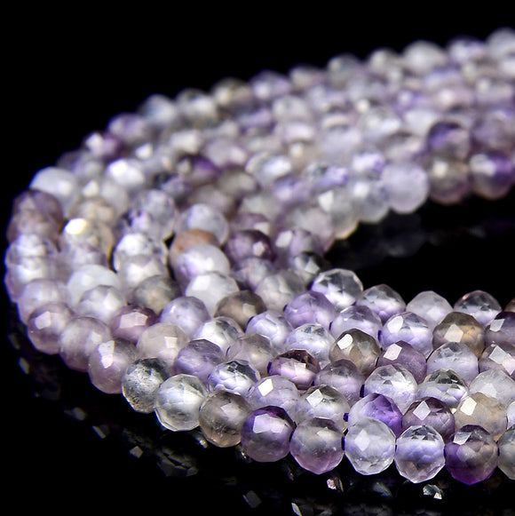 Natural Amethyst Gemstone Grade A Micro Faceted Round 2MM 3MM Loose Beads 15 Inch Full Strand (P65)