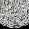 Natural Howlite Gemstone Grade AA Micro Faceted Round 4MM 5MM Loose Beads 15 inch Full Strand (P58)