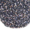 3MM Natural Black Charoite Gemstone Micro Faceted Round Loose Beads 15.5 inch Full Strand (80009415-P31)