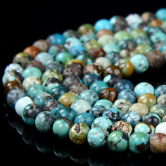 Natural Turquoise Gemstone Grade A Round 2MM 3MM 4MM Loose Beads 15 inch Full Strand (P74)