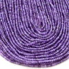 3X2MM Natural Amethyst Gemstone Grade AAA Micro Faceted Rondelle Loose Beads 15 inch Full Strand (80016383-P61)