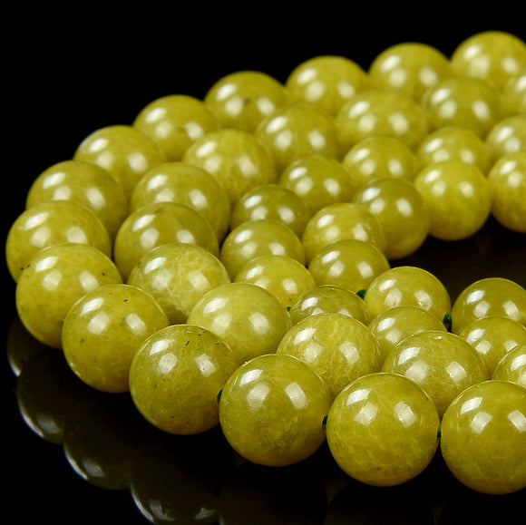 Natural Peridot Jade Gemstone Grade AAA Round 8MM 10MM Loose Beads (D403)