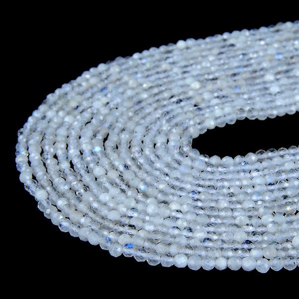 2MM Rainbow Moonstone Gemstone Grade AAA Micro Faceted Round Loose Beads 14.5 inch Full Strand (80008853-P11)