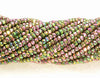 3x2mm Purple Green Hematite Gemstone Micro Faceted Rondelle Loose Beads 15.5 inch Full Strand (80007531-A263)