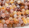 Natural Golden Red Hematoid Gemstone Grade AA Round 8MM 10MM 11MM 12MM 14MM oose Beads (D278)
