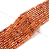 3X2MM Natural Hessonite Garnet Gemstone Grade AA Bicone Faceted Rondelle Saucer Loose Beads 15.5 inch Full Strand (80009460-P34)