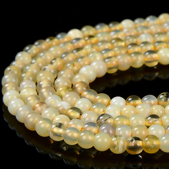 Natural Yellow Opal Gemstone Grade AA Round 2MM 3MM Loose Beads 15 inch Full Strand (P60)