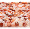 6MM Natural Orange Botswana Agate Gemstone Round Loose Beads (D294)