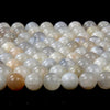 Natural Peach Rainbow Moonstone Gemstone Grade A Round 4MM 5MM 6MM 7MM 8MM 9MM 10MM 11MM 12MM 13MM 14MM Loose Beads (D104)