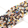 4MM Natural Multi Color Galaxy Mix Stones Gemstone Micro Faceted Round Loose Beads 15.5 inch Full Strand (80009403-P30)