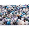 7MM Natural Multi Color Mix Stones Gemstone Micro Faceted Round Loose Beads (P75)