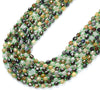 6MM Natural Green Garnet Gemstone Grade A Faceted Prism Double Point Cut Loose Beads (D342)