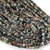 4MM Brown Black Natural Turquoise Gemstone Grade A Micro Faceted Round Loose Beads 15 inch Full Strand (80008875-P13)