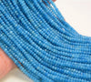 4x3mm Ocean Blue Jade Gemstone Faceted Rondelle Loose Beads 14 Inch Full Strand (80007365-783)